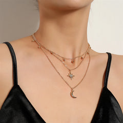 Fashion Moon Sun Simple Necklaces for Girls Sweet Cute Elegant Jewellry for Women Ladies Accessories Chinese Supplier Wholesale