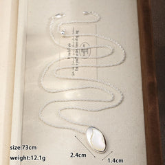 Fashion Copper 18K Gold Plated White K Shell Pendent Necklaces for Girls Simple Jewelry for Women Ladies Wholesale Bulk Sweet