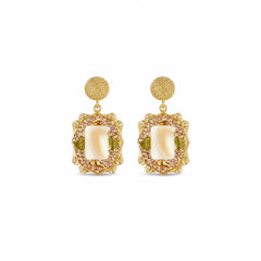 Fashion S925 Silver White Mother of Pearl Blue Pyrite Chips Jewelry Sets for Girls Sweet Earring Necklaces for Women Ladies