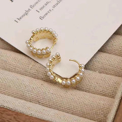 Female Leopard Print Rhinestone Decorative Medium Hoop Earring Fashion Elegant Glamorous Dainty Bulk Daily Jewelry Accessories