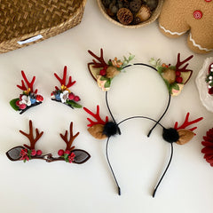 Christmas Children Hair Clip Headband Cute Little Deer Hairpin for Baby Girls Fashion Wholesales 2025 Christmas Hair Accessories