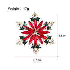 Fashion Glitter Luxury Snow Flake Sweet Brooches for Girls Trendy Stylish Pins Jewelry for Women Ladies Accessories Wholesale