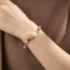 Fashion Turquoise Tiger Eye Stone Beads Boho Bracelets for Girls Trendy Stylish Jewelry for Women Ladies Wholesale Low MOQ