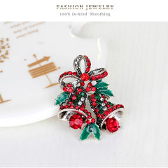 Fashion Christmas Sweet Glitter Cute Brooches for Girls Trendy Stylish Sparkle Luxury Santa Pins Jewelry for Women Accessories