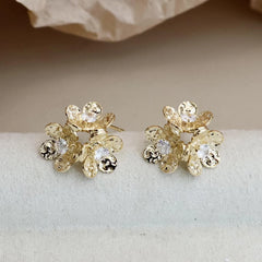 Female Creative Design Flower Circle Shape Fashion Elegant Simple Wholesale Bulk Order Jewelry Accessories for Women Holiday Use