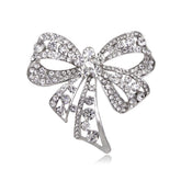 Fashion Bowknot Rhinestone Glitter Trendy Brooches for Girls Sweet Cute Elegant Jewelry for Women Ladies Accessories Wholesale