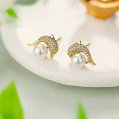 Ladies Hot Sale Imitation Pearl Small Stud Earring Trendy Fashion Elegant Simple Wholesale Jewelry Accessories for Women Daily