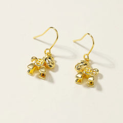 Sweet Fashion Trendy Animals Horses New Year Drop Earrings for Girls Elegant Dainty Jewelry for Women Ladies Accessories Chic