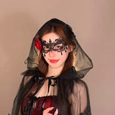Women 2025 Hot Sale Solid Colored Halloween Festival Celebration Hat Sorceress Hat Butterfly in Stock Thin Tulle Hat Accessories