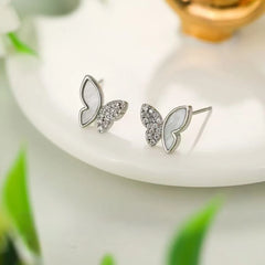 Ladies Butterfly Shape Mini Stud Earring Fashion Elegant Glitter Lightweight Bulk Order Jewelry Accessories for Women Daily Use
