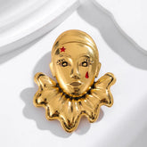 Fashion Trendy Alloy Mental Masks Brooches for Girls Elegant Charms Glamorous New Design Pins Jewelry for Women Ladies Accessory