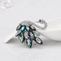 Fashion Glitter Rhinestone Sparking Swan Brooches for Girls Sweet Animals Elegant Pins Jewelry for Women Ladies Accessories