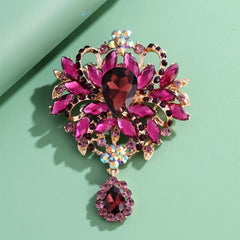 Fashion Glitter Sparking Rhinestone Dainty Brooches for Girls Elegant Stylish Pins Jewelry for Women Ladies Accessories Hot Sale
