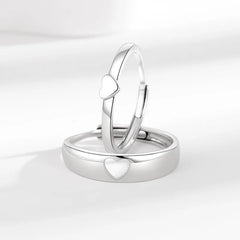 Korean-style Simple Heart-shaped Hollowed-out Rings Cute Gifts for Women Couple Wedding Ring Engagement Marriage Jewelry Bulk