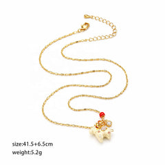 Women Minimalistic Chain Copper Zircon Necklace Factory Price Low MOQ in Stock Simple Fashion Jewelry for Female Causal Daily
