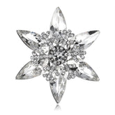 Fashion Glitter Snow Flake Sparkle Trendy Brooches for Girls Pins Glamorous Winter Jewelry for Women Ladies Accessory Wholesale