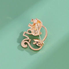 Fashion Glitter Sparking Luxury Simple Animals Elephant Brooches for Girls Sweet Stylish Pins Jewelry for Women Ladies Accessory