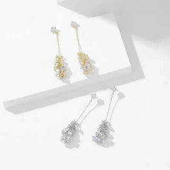 Fashion Graceful Tassel Butterfly Refined Drop Earrings for Girls Sweet Elegant Jewelry for Women Ladies Accessories Wholesale