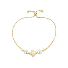 Women Yellow Simple Chain Bracelets Fashion Glitter Sparking Customized Bulk Order Jewelry Accessories for Girls Ladies Office