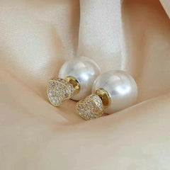 Fashion Trendy Heart Shaped Simple Minimalistic Stud Earrings for Girls Sweet Art Deco Jewelry for Women Ladies Accessories