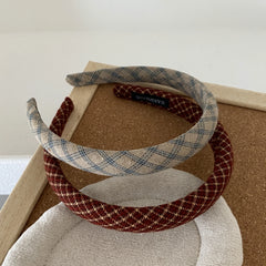 Fashion Trendy Plaid Classic Head Band for Girls Sweet Elegant Graceful Hair Band for Women Ladies Hair Accessories in Stock