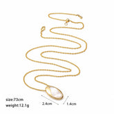 Fashion Copper 18K Gold Plated White K Shell Pendent Necklaces for Girls Simple Jewelry for Women Ladies Wholesale Bulk Sweet