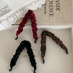 Ladies Solid Color Velvet Autumn Winter Banana Clips Fashion Vintage Elegant Customized Wholesale in Stock Hair Clips Accessory