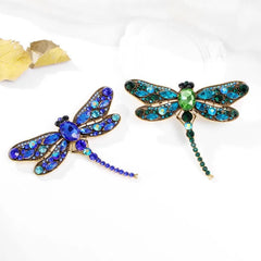 Fashion Sweet Rhinestone Elegant Brooches for Girls Animals Dragonfly Pins Jewelry for Women Ladies Accessories Wholesale