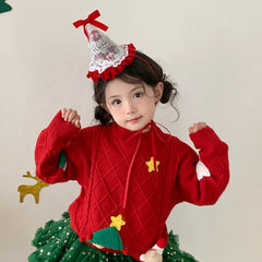 2025 Christmas Bowknot Plaid Glitter Hair Band for Baby Girls Cute Sweet Classic Head Band for Kids Children Hair Accessories