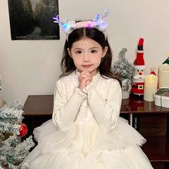 2025 Christmas Reindeer Head Band for Baby Girls Glitter Luxurious Sweet Hair Band for Kids Children Hair Accessories in Stock
