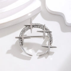 Fashion Glitter Rhinestone Sweet Elegant Brooches for Girls Stylish Trendy Pins Jewelry for Women Ladies Accessories New Design