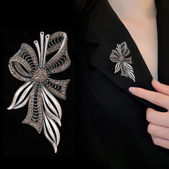 Fashion Vintage Glitter Dainty Retro Elegant Brooches for Girls Bowknot Pins Jewelry for Women Ladies Accessories New Design