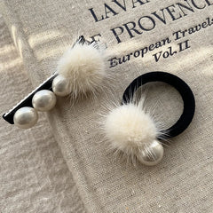 Trendy Imitation Pearl Fairy Hair Clips for Girls Sweet Cute Elegant Alligators Scrunchies for Women Ladies Hair Accessories