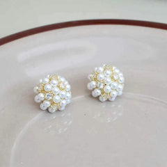 Women Imitation Pearl Hot Sale Small Stud Earring Fashion Elegant Graceful High Quality Bulk Jewelry Accessory for Female Daily