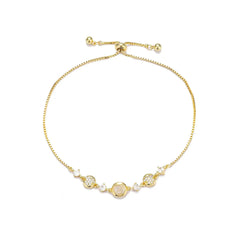Women Yellow Simple Chain Bracelets Fashion Glitter Sparking Customized Bulk Order Jewelry Accessories for Girls Ladies Office