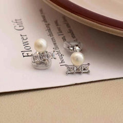 Ladies Cat Shape Imitation Pearl Decorative Mini Clip-on Earring Fashion Elegant Cute Charms Bulk Jewelry Accessories for Daily