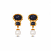Women Black Gray Natural 18k Gold-plated S925 Silver Earring Fashion Elegant Charms Low MOQ Factory Price in Stock Jewelry