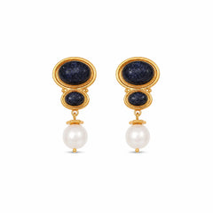 Women Black Gray Natural 18k Gold-plated S925 Silver Earring Fashion Elegant Charms Low MOQ Factory Price in Stock Jewelry