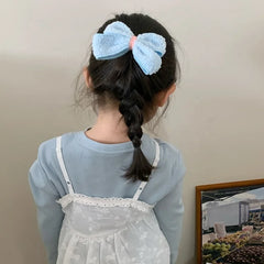 Classic Solid Color Bowknot Hair Clips Minimalistic Fashion Elegant Alligators for Kids Children Hair Accessories in Stock Chic