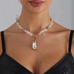 Fashion Bold Beads Glamorous Necklaces for Girls Sweet Elegant Simple Minimalistic Jewelry for Women Ladies Accessories Female