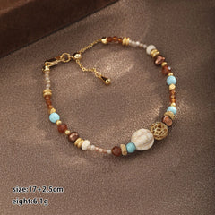 Fashion Turquoise Tiger Eye Stone Beads Boho Bracelets for Girls Trendy Stylish Jewelry for Women Ladies Wholesale Low MOQ