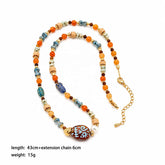 Women Freshwater Pearl Tiger Eye Stone Face Pattern Czech Beads Abacus Beads Necklace Factory Price Jewelry for Daily Causal