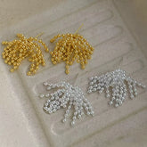 Female New Design Hot Sale Wheat Spike-shaped Drop Earring Fashion Chic Dainty Charms Wholesale Jewelry Accessories for Causal