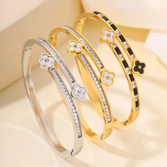 Fashionable Elegant Flowers Bracelets Modern Classic Vintage Trendy Bangles Jewelry for Women Ladies Accessories Wholesale