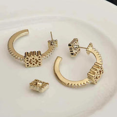 Fashion Simple Luxury Elegant Hoop Earring for Girls Sweet Trendy Stylish Jewelry for Women Ladies Accessories Chinese Supplier