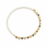 Fashion Zircon Imitation Pearl Jewelry Sets for Girls Bracelet Necklace for Women Ladies Wholesale Bulk Elegant Cute Supplier