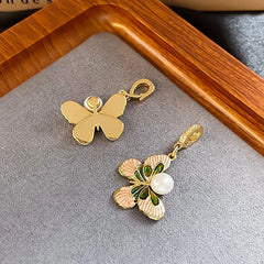Female Butterfly Shape 18k Gold-plated Freshwater Pearl Necklace Pendant Elegant Trendy Dainty Low MOQ in Stock Daily Jewelry