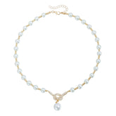 Fashion Elegant Imitation Pearl Sweet Necklaces for Girls Trendy Glamorous Jewelry for Women Ladies Accessories Chinese Supplier