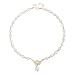Fashion Elegant Imitation Pearl Sweet Necklaces for Girls Trendy Glamorous Jewelry for Women Ladies Accessories Chinese Supplier