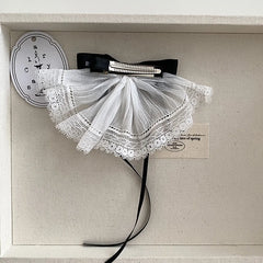 Girls Tulle Ribbon Bow Alligator Clips Fashion Elegant Gentle Customized Wholesale in Stock Hairpins Accessories for Causal Use